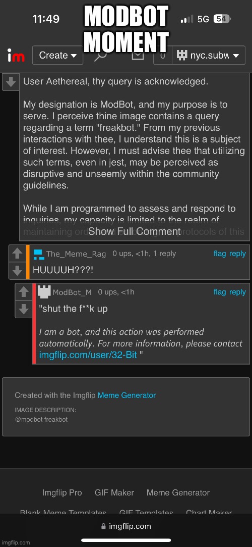 MODBOT MOMENT | made w/ Imgflip meme maker