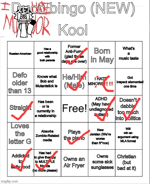 Ducc bingo (NEW) | image tagged in ducc bingo new | made w/ Imgflip meme maker