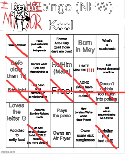 Ducc bingo (NEW) | image tagged in ducc bingo new | made w/ Imgflip meme maker