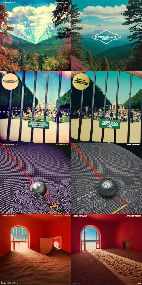 I made AI remake Tame Impala albums' cover images | made w/ Imgflip meme maker