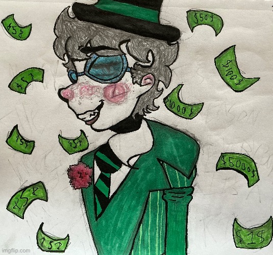 “Money is the reason we exist. Everybody knows it, it’s a fact (kiss, kiss~)” | Onceler FULL colored drawing SIDE PROFILE!!! | made w/ Imgflip meme maker