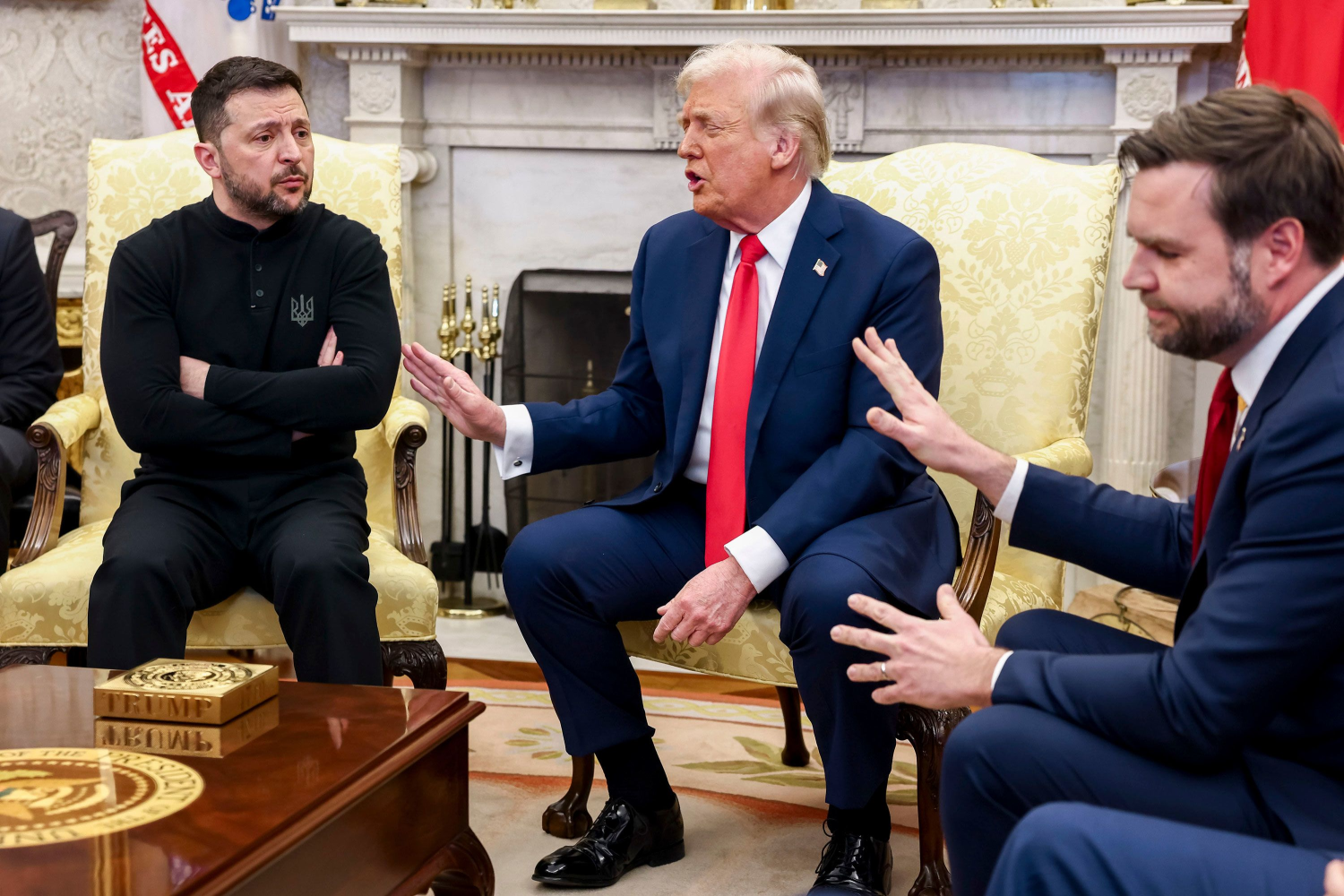 High Quality Trump and Vance and Zelensky Blank Meme Template