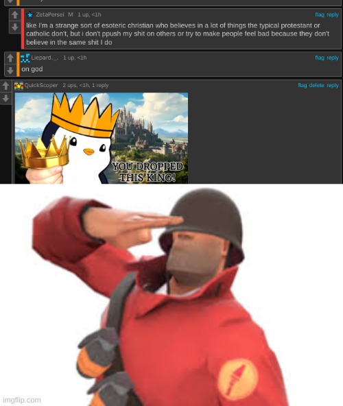 Thank you for your service | image tagged in tf2 soldier salute | made w/ Imgflip meme maker