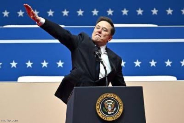 image tagged in elon musk hail sign | made w/ Imgflip meme maker