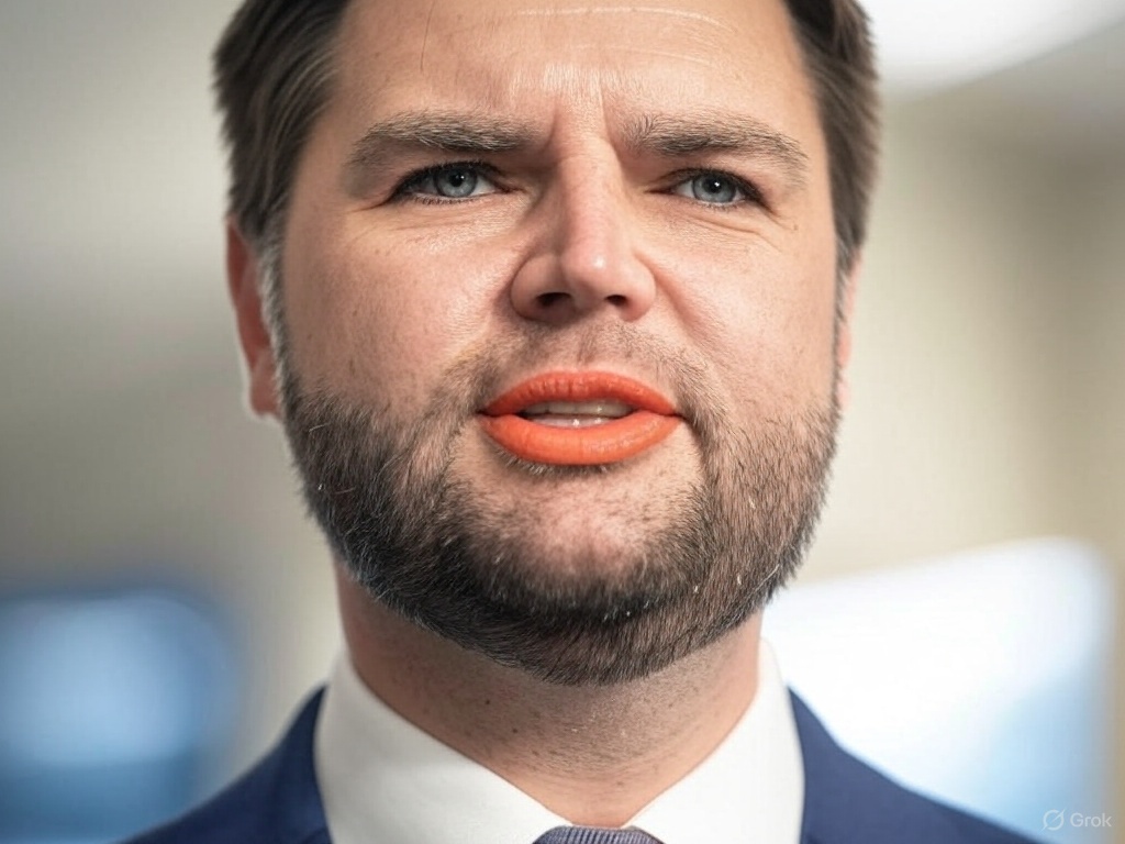 Vice President J. D. Vance  Code Name Cheeto Lips Blank Meme Template