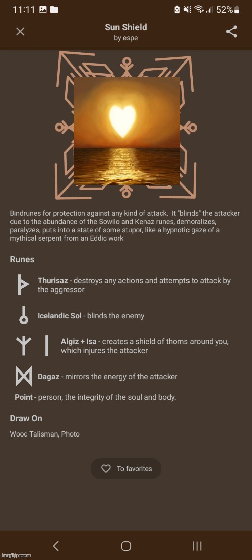 Runes | 11:11 Sun Hammer Of Love Blank Meme Template