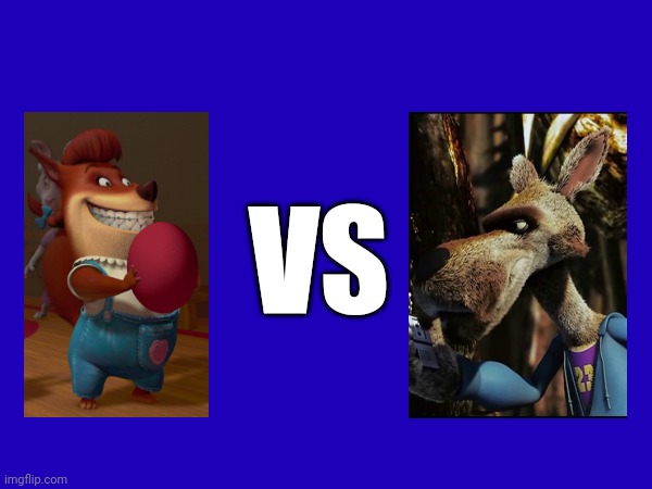 Foxy Loxy vs Mr Wolf | VS | image tagged in hoodwinked,chicken little,disney | made w/ Imgflip meme maker