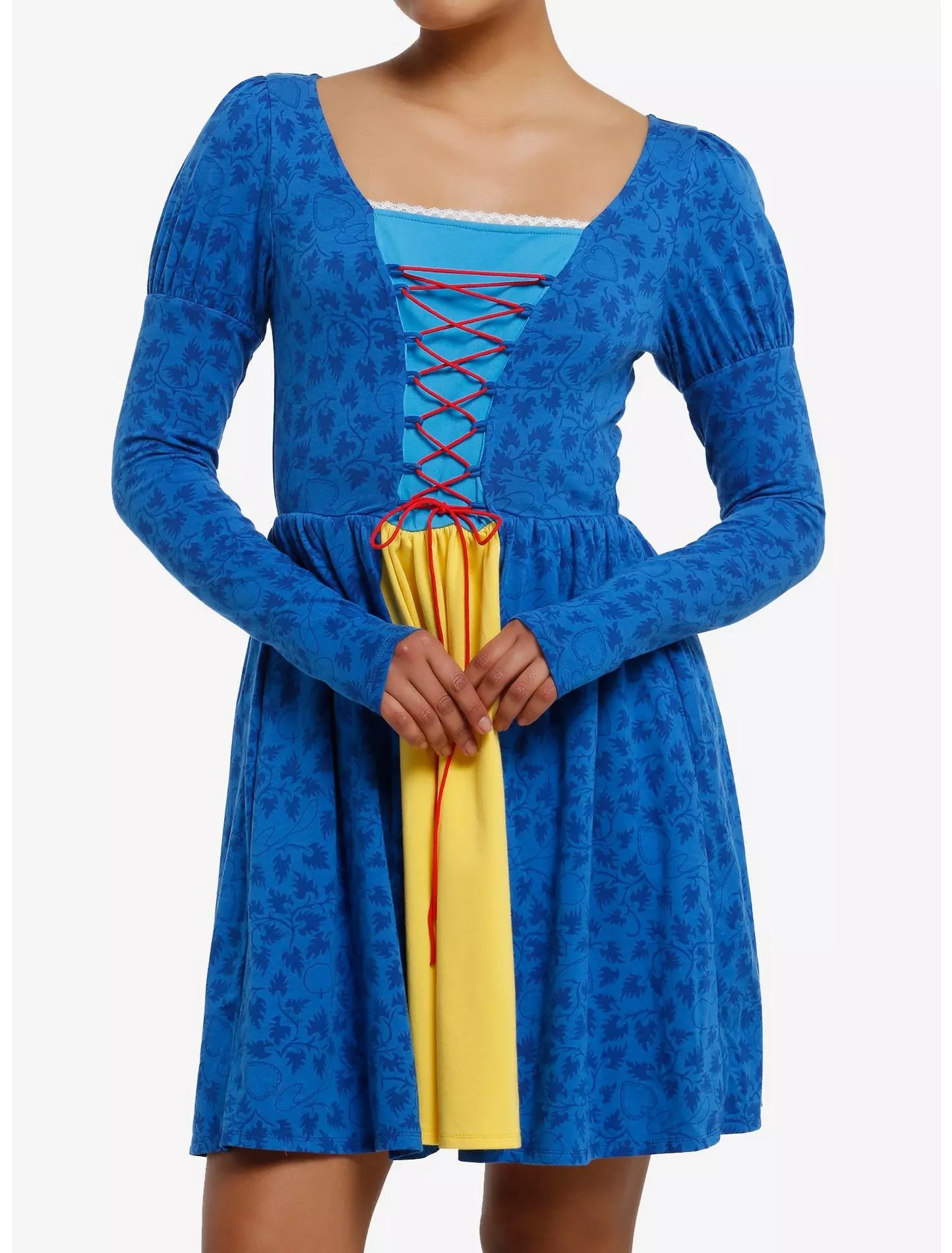 Disney Snow White Long-Sleeve Dress Blank Meme Template