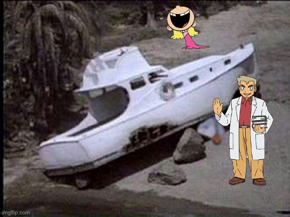 Gilligan's Island (Cartoon Crossover) - Boat | image tagged in gilligan s island boat,pokemon,the loud house,nickelodeon,cartoon network,crossover | made w/ Imgflip meme maker