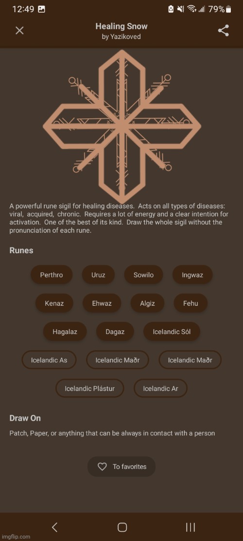Runes | Healing Snow Sheild Blank Meme Template