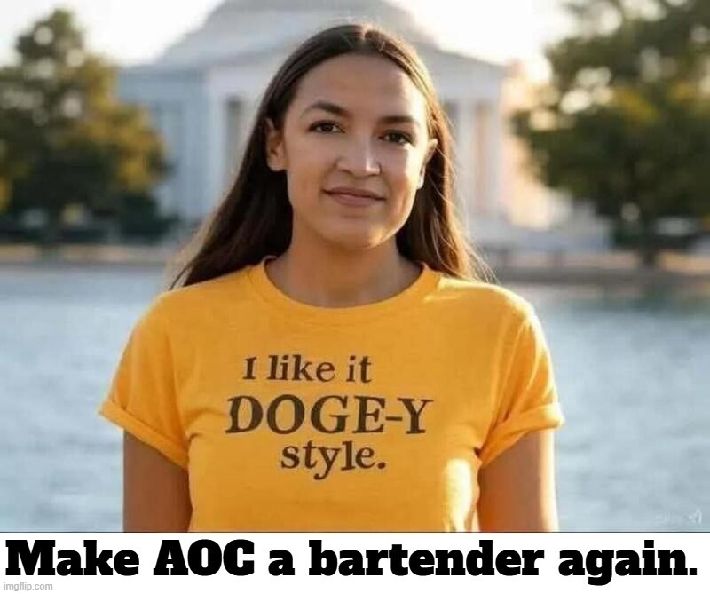 Make AOC a bartender again. | image tagged in aoc,alexandria occasional cortex,alexandria ocasio-cortez,political prostitute,whore,cyka | made w/ Imgflip meme maker