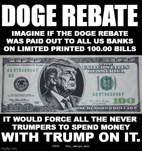 DOGE Rebate | 2025   the_omega_man | made w/ Imgflip meme maker