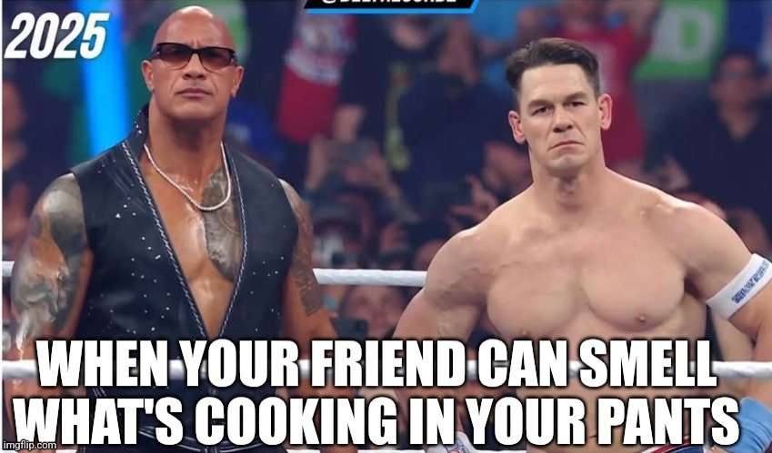 Rock cena | image tagged in the rock smelling | made w/ Imgflip meme maker