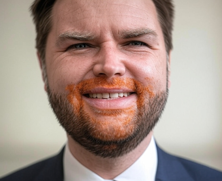 Vice President J. D. Vance  Code Name Cheeto Lips Blank Meme Template