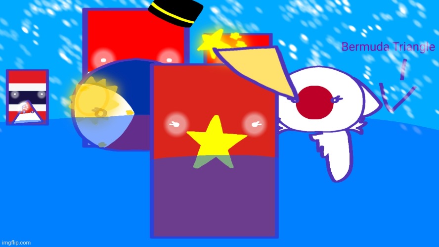 Another Dream From The Picture (I drew this) | image tagged in countryballs,asian,dreams,ibispaint | made w/ Imgflip meme maker