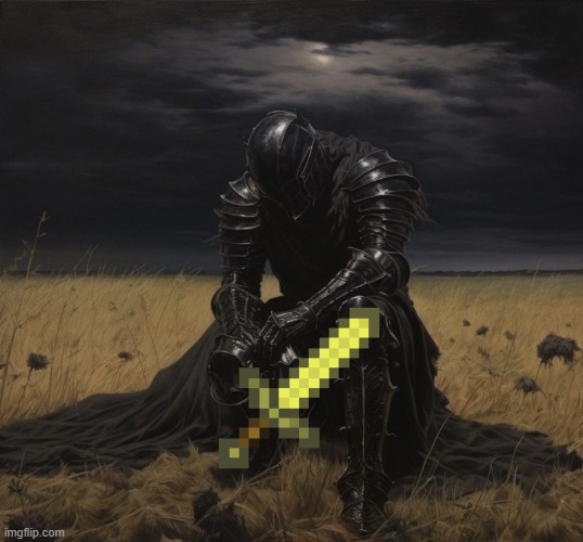 fallen knight | image tagged in fallen knight | made w/ Imgflip meme maker