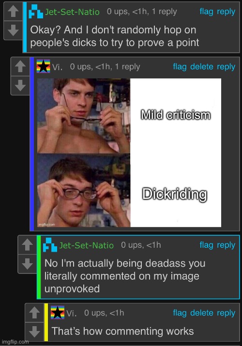 Yes, ma’am. I commented on your image unprovoked. That’s how this works. You typically don’t need to ask for comments | made w/ Imgflip meme maker