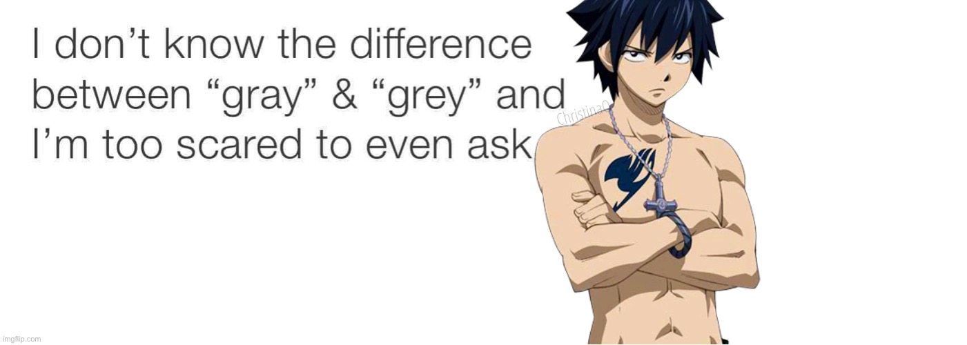 Gray Fullbuster / Grey Fullbuster - Fairy Tail Memes | ChristinaO | image tagged in memes,fairy tail,fairy tail meme,fairy tail memes,gray fullbuster,anime memes | made w/ Imgflip meme maker