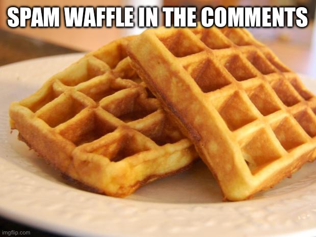 Essay Waffle | SPAM WAFFLE IN THE COMMENTS | image tagged in essay waffle | made w/ Imgflip meme maker