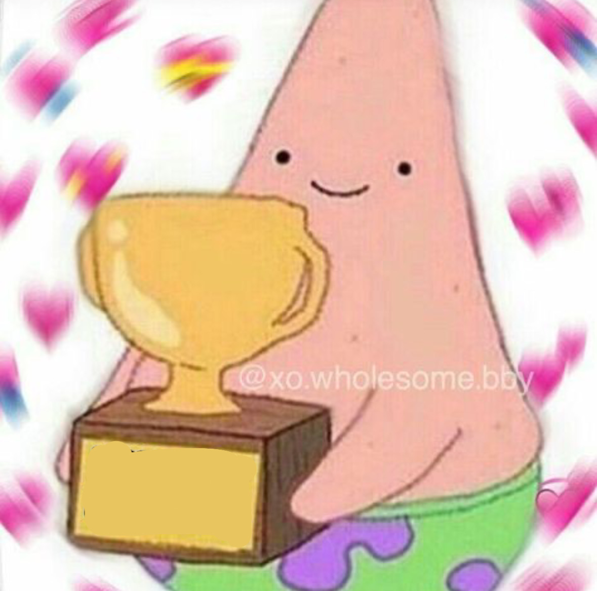 Patrick Star Award Blank Meme Template