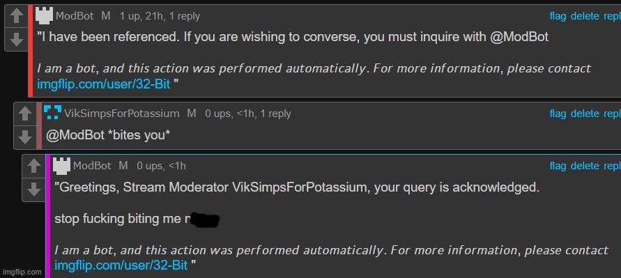 why did ModBot say this? | made w/ Imgflip meme maker