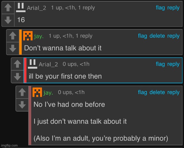 The question was “first kiss?” | made w/ Imgflip meme maker