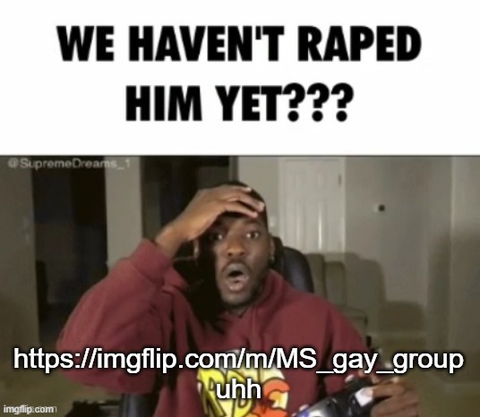 we have not | https://imgflip.com/m/MS_gay_group
uhh | image tagged in we have not | made w/ Imgflip meme maker