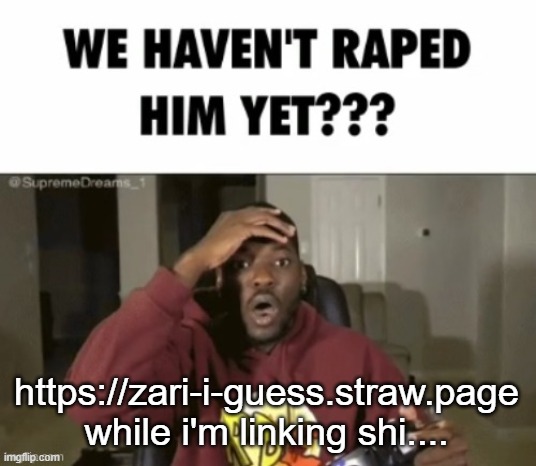 we have not | https://zari-i-guess.straw.page
while i'm linking shi.... | image tagged in we have not | made w/ Imgflip meme maker