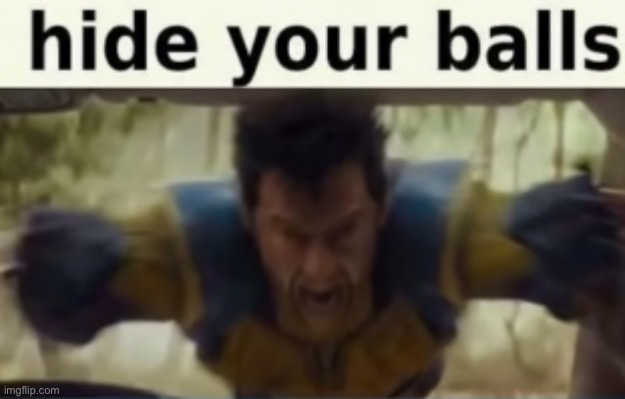 still not banned yet somehow | image tagged in hide your balls | made w/ Imgflip meme maker
