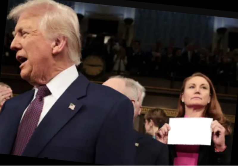 Rep Stansbury at Trump SOTU address Blank Meme Template