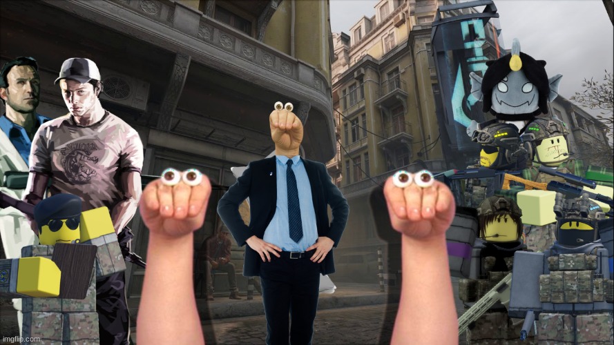i made this as a profile banner for a friends yt channel | made w/ Imgflip meme maker