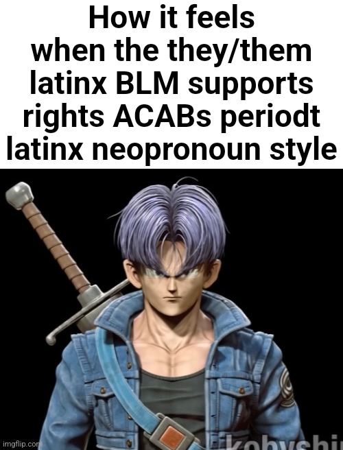 How it feels when the they/them latinx BLM supports rights ACABs periodt latinx neopronoun style | made w/ Imgflip meme maker