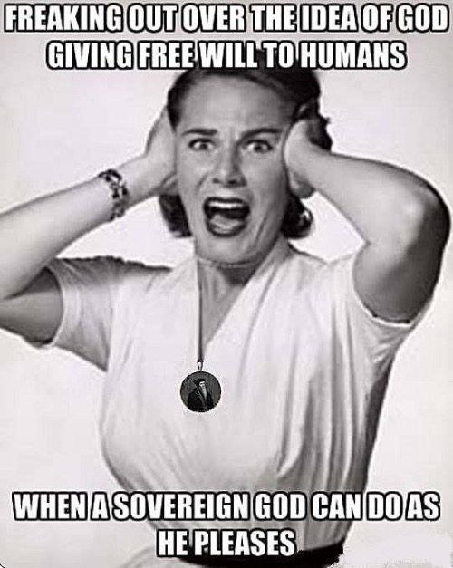 The "F" Word To A 5 Point Calvinist | image tagged in calvinism,arminian,molinism,reformed theology 5 point calvinists,ai marionette nuanced gnosticism,divine puppet show | made w/ Imgflip meme maker
