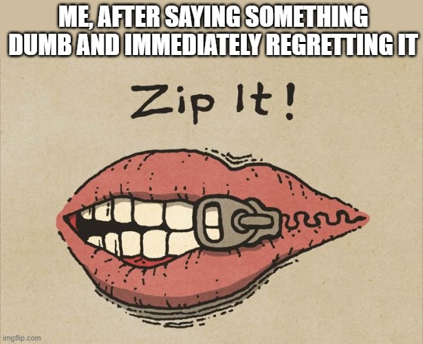 that moment! | ME, AFTER SAYING SOMETHING DUMB AND IMMEDIATELY REGRETTING IT | image tagged in memes | made w/ Imgflip meme maker