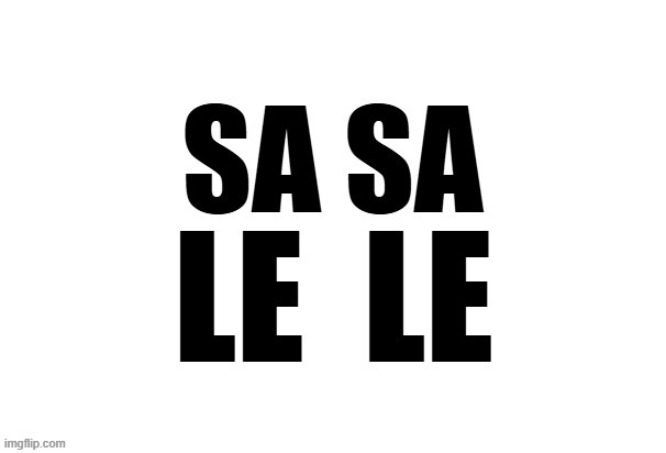 'sa sa le le?' no dumb ass it says sale sale | made w/ Imgflip meme maker