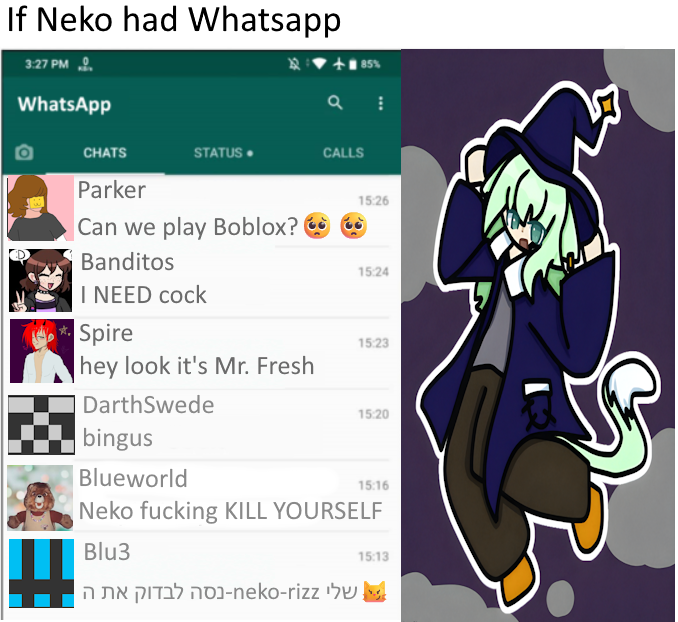 If Neko had whatsapp Blank Meme Template