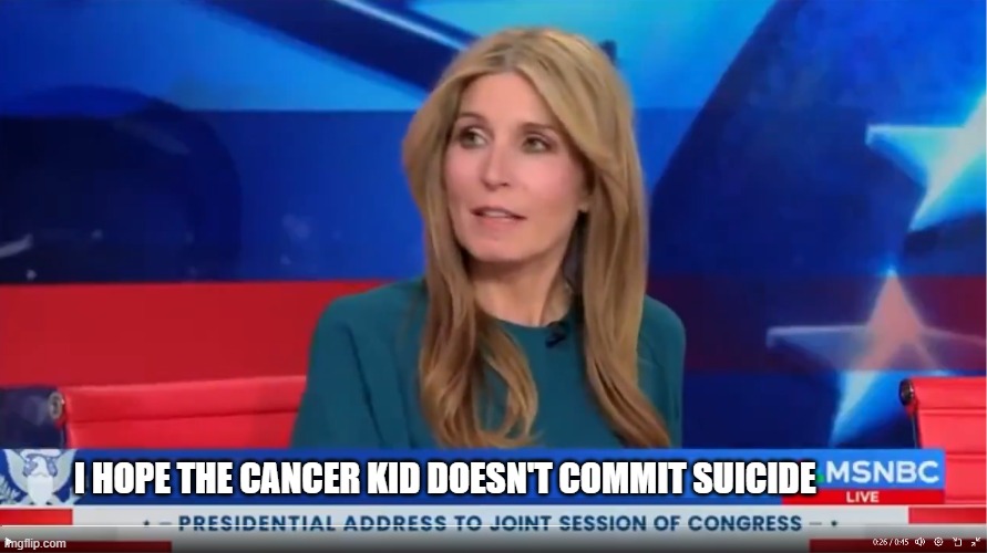 MSNBC is horrible | I HOPE THE CANCER KID DOESN'T COMMIT SUICIDE | image tagged in msnbc,propaganda,fake news,maga,cancer,secret service | made w/ Imgflip meme maker