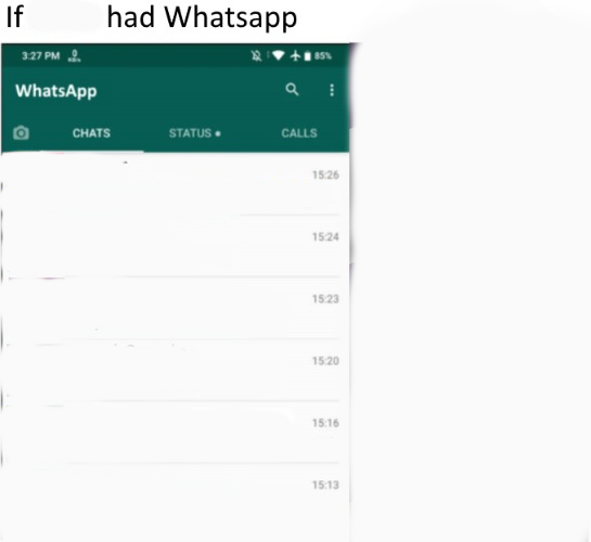 High Quality If X had Whatsapp (With Text boxes) Blank Meme Template