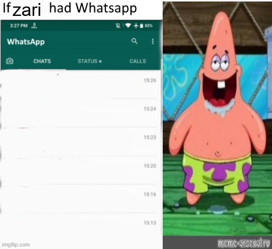 k who wanna be included | zari | image tagged in if x had whatsapp with text boxes | made w/ Imgflip meme maker