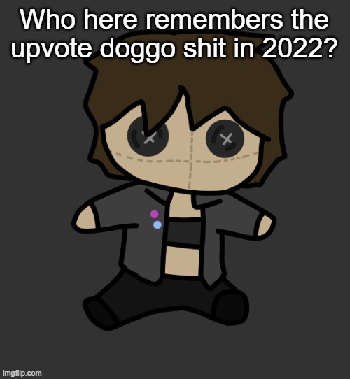 Neko plushy(Thx Disco) | Who here remembers the upvote doggo shit in 2022? | image tagged in neko plushy thx disco | made w/ Imgflip meme maker