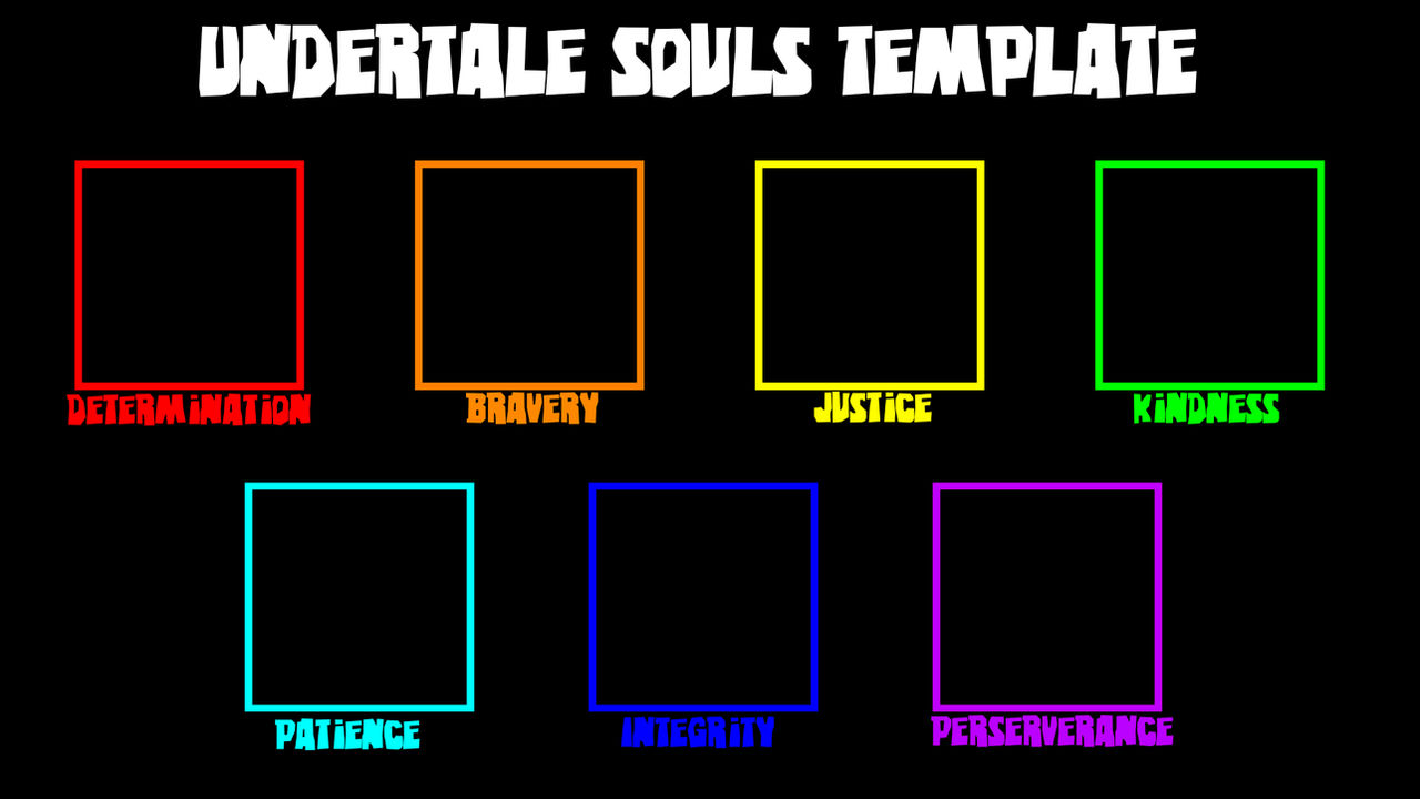 Undertale SOULs Template Blank Meme Template