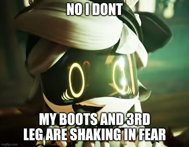 Cyn | NO I DONT MY BOOTS AND 3RD LEG ARE SHAKING IN FEAR | image tagged in cyn | made w/ Imgflip meme maker