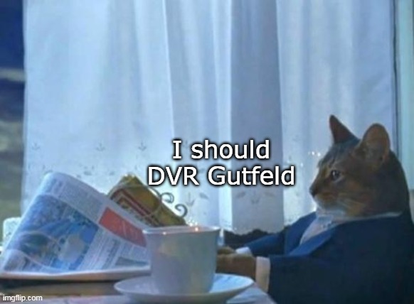 I should DVR Gutfeld | made w/ Imgflip meme maker