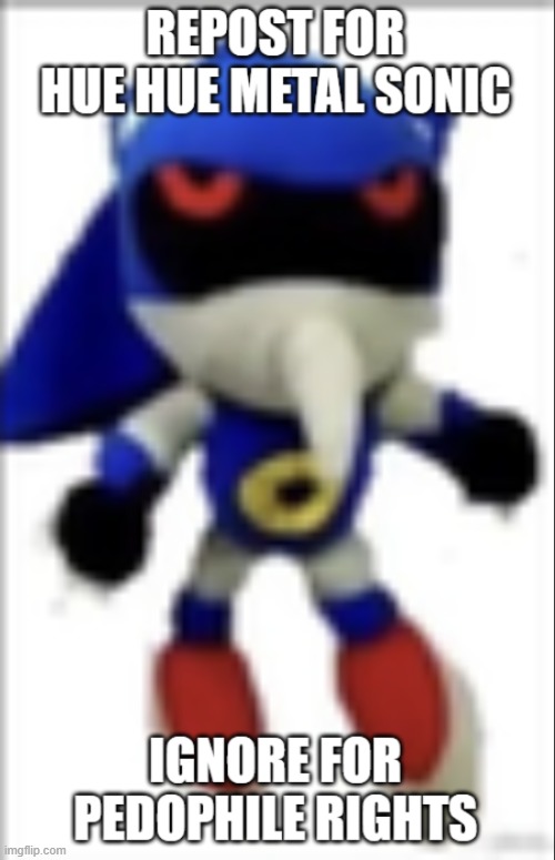 repost for hue hue metal sonic | image tagged in repost for hue hue metal sonic | made w/ Imgflip meme maker