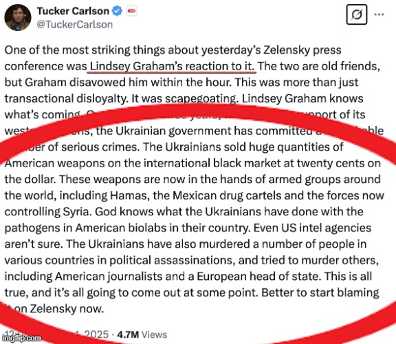 The More You Know | ______________________ | image tagged in tucker carlson,lindsey graham,ukraine | made w/ Imgflip meme maker