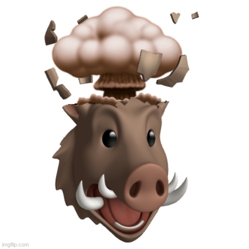 Boar Head explode | image tagged in boar head explode | made w/ Imgflip meme maker