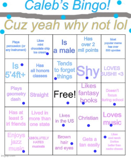 hehe | image tagged in caleb s bingo | made w/ Imgflip meme maker