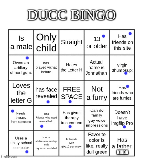 hmmmm | KINDA | image tagged in ducc bingo | made w/ Imgflip meme maker