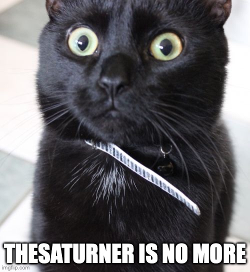 Woahhhhh :O | THESATURNER IS NO MORE | image tagged in memes,woah kitty | made w/ Imgflip meme maker