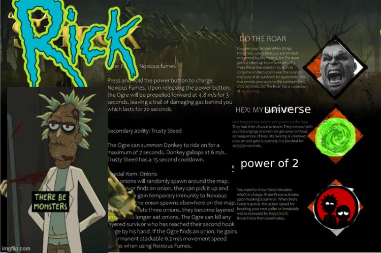 Rick DBD Concept | image tagged in rick and morty,dead by daylight | made w/ Imgflip meme maker